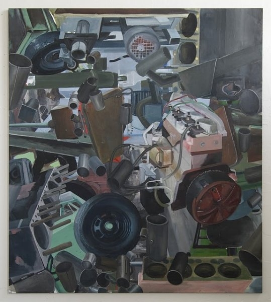 Radim Langer – bez názvu, 2010-2011, olej na plátně, 230 x 210 cm