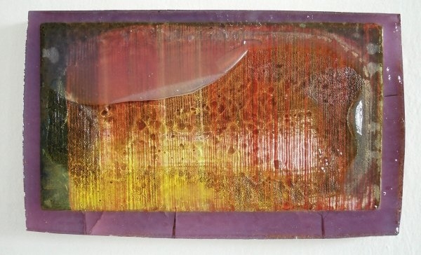 Patrik Kriššák – Bez názvu, 2011, olej na plátně v epoxidu, 35x21cm