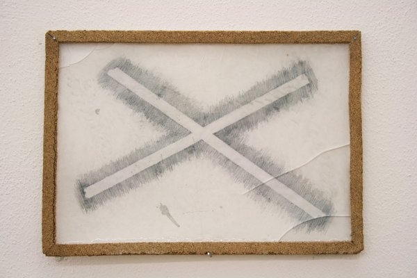 Patrik Kriššák – Cross, 2010, drawing in epoxy resin, A4