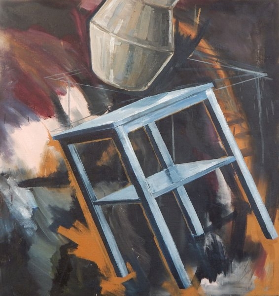 Václav Buchtelík – Rozpad, 2014, olej na plátně, 90 x 85 cm