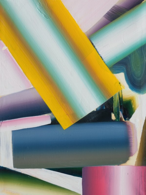 Andrea Tivadar – Přechody, 2015, olej na plátně, 30x40