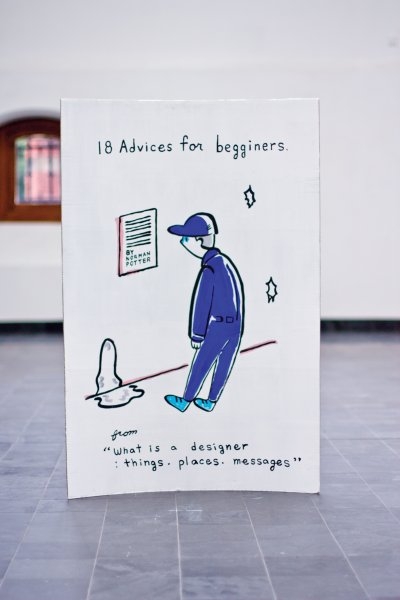 Kim Hayeon – Advices for beginners, 2015, drawing, acrylic on cardboard