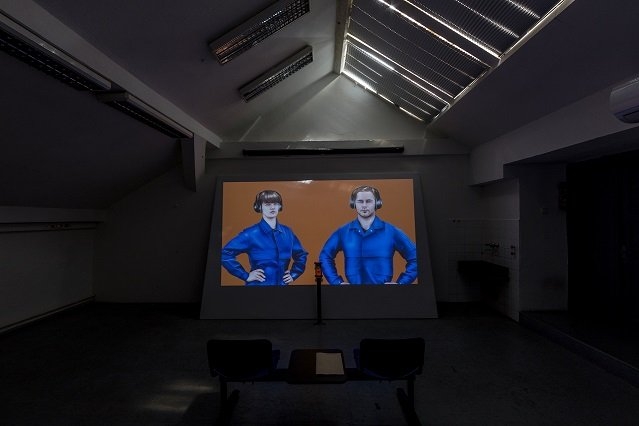 Jakub Jansa – Spiritual Fitness, 2016, mixed media (viideo, installation, video cases)