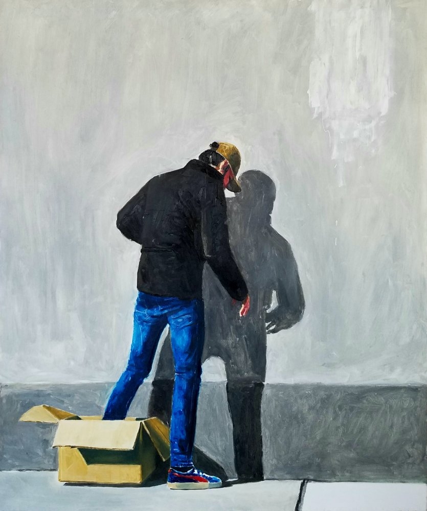 Lucian Brumă – Bez názvu, 2017, série maleb, olej na plátně