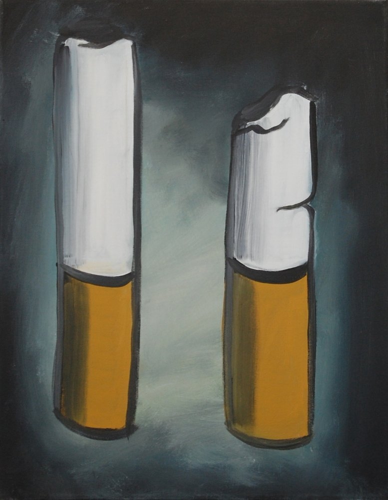 Jur de Vries – Svatý kouř, olej na plátně, 40x60cm, 2017