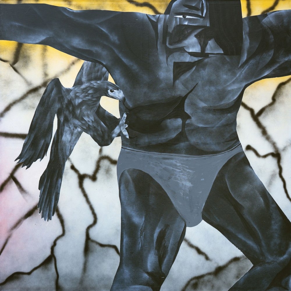 Vojtěch Kovařík – Prometheus, 200 x 200 cm, akryl na plátně, 2019