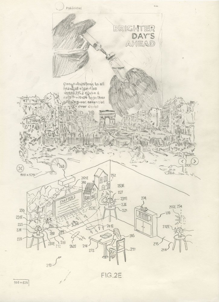 Tasio Bidegain – PARIS SYNDROME drawings on paper, 2020