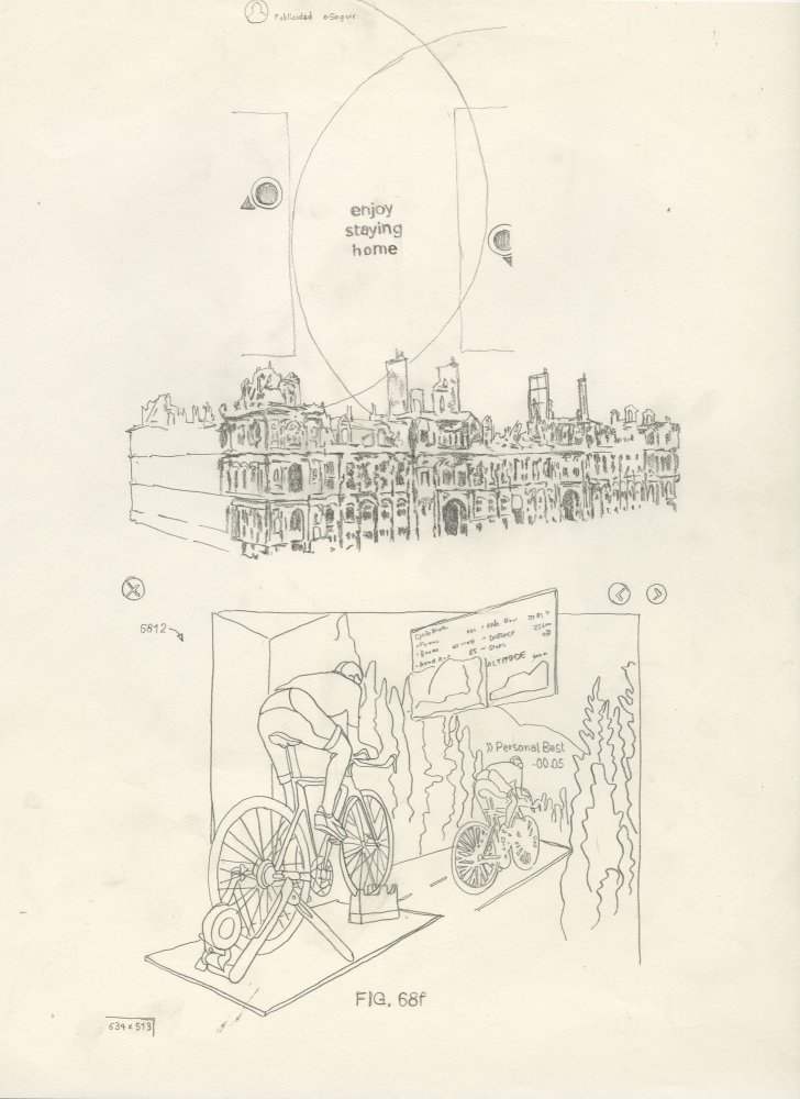 Tasio Bidegain – PARIS SYNDROME drawings on paper, 2020